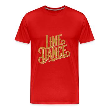 Line Dance Design für Tänzer und Tanzgruppe - Männer Premium Bio T-Shirt - Rot - Vorne - Damien (186cm)