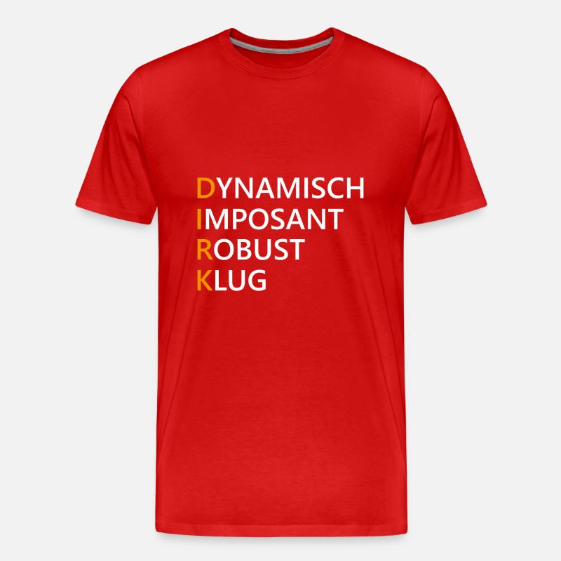 Dirk Name Geschenk - Männer Premium Bio T-Shirt - Rot