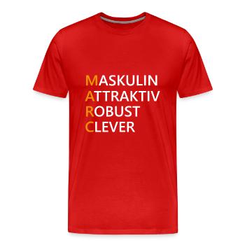 Marc Name Geschenk - Männer Premium Bio T-Shirt - Rot - Vorne - Damien (186cm)