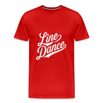 Line Dancing Country Dance - Line Dance Tanzen - Männer Premium Bio T-Shirt - Rot - Vorne - Damien (186cm)