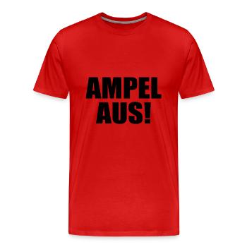 Ampel aus - Männer Premium Bio T-Shirt - Rot - Vorne - Damien (186cm)