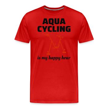 Aqua Cycling Piscine Fitness Training Coach - T-shirt bio Premium Homme - rouge - Devant - Damien (186cm)