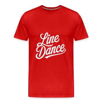 Line Dancing Country Dance Tanzen macht Freude - Männer Premium Bio T-Shirt - Rot - Vorne - Damien (186cm)