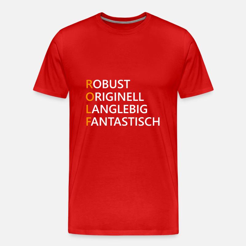 Rolf Name Geschenk - Männer Premium Bio T-Shirt - Rot