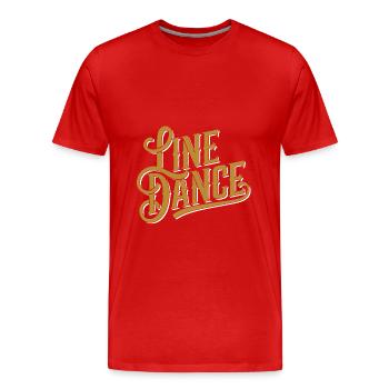 Line Dancing Country Dance - Line Dance Tanzen - Männer Premium Bio T-Shirt - Rot - Vorne - Damien (186cm)