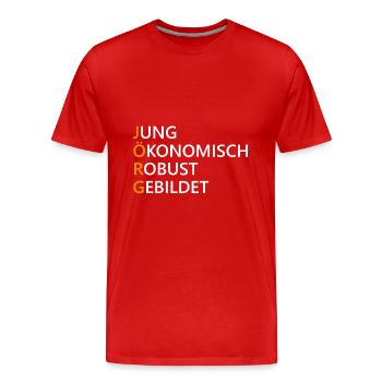 Jörg Name Geschenk - Männer Premium Bio T-Shirt - Rot - Vorne - Damien (186cm)