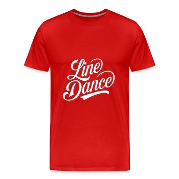 Line Dance Design für Tänzer und Tanzgruppe - Männer Premium Bio T-Shirt - Rot - Vorne - Damien (186cm)