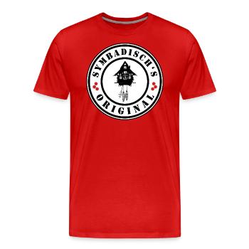 Symbadisch ́s Original - Men's Premium Organic T-Shirt - red - Front - Damien (186cm)