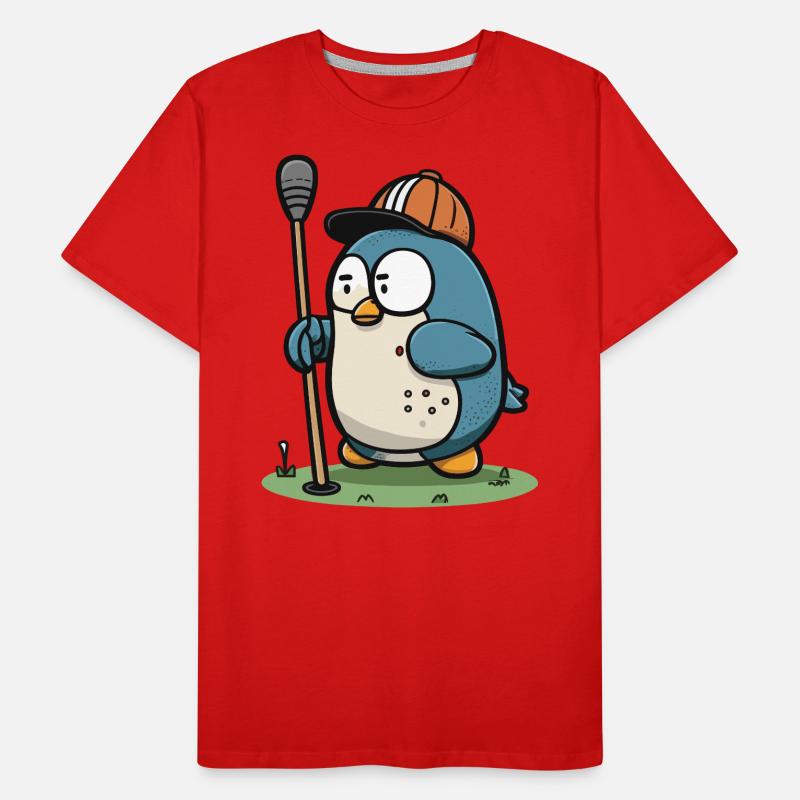 Golf Pro Pinguin Männer Premium Bio T-Shirt