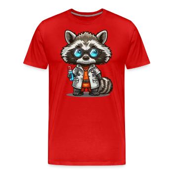 Schurken-Forscher - Männer Premium Bio T-Shirt - Rot - Vorne - Damien (186cm)
