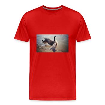 Großer Vogel mit ausgebreiteten Flügeln - Männer Premium Bio T-Shirt - Rot - Vorne - Damien (186cm)