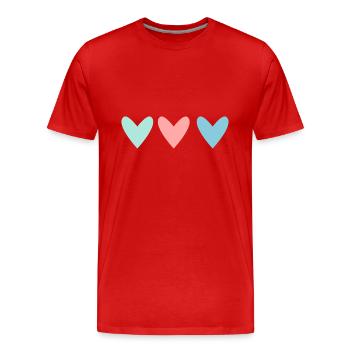 SAINT VALENTINE. bachelorette party. I LOVE YOU. I LOVE YOU. LOVE - Men's Premium Organic T-Shirt - red - Front - Damien (186cm)