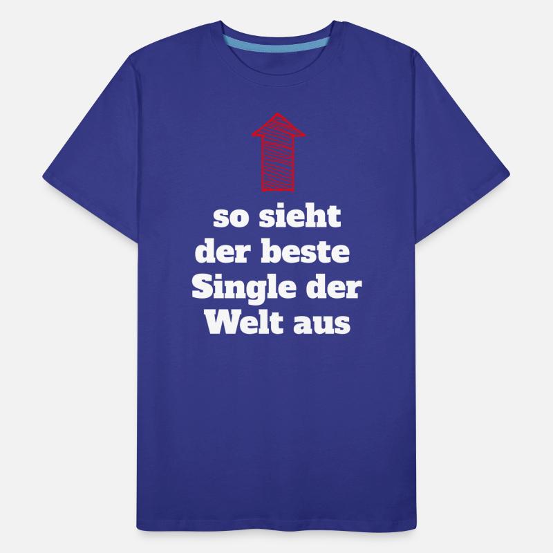 Single Spruch Sprüche, bester Single der Welt Männer Premium Bio T-Shirt