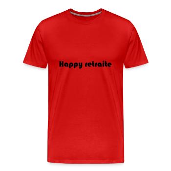RETRAITE. RETRAITE. RETRAITEE. RETRAITE - T-shirt bio Premium Homme - rouge - Devant - Damien (186cm)
