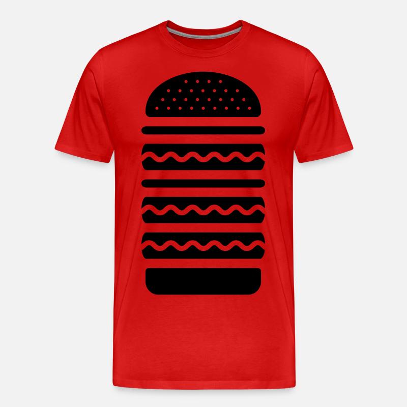 Big Burger Küche - Männer Premium Bio T-Shirt - Rot