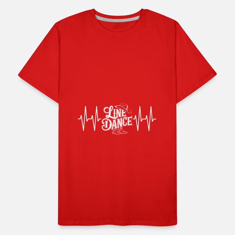 Line Dance Design for Dancers and Dance Group Men's Premium Organic T-Shirt