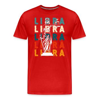 Waage Konstellation - Männer Premium Bio T-Shirt - Rot - Vorne - Damien (186cm)