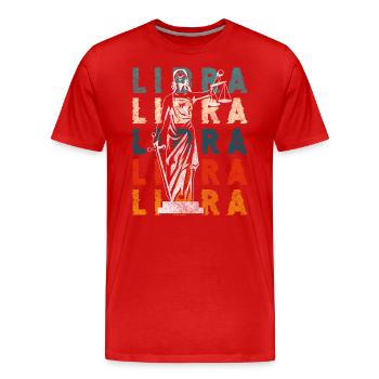 Zodiac Astro Characteristics - Men's Premium Organic T-Shirt - red - Front - Damien (186cm)