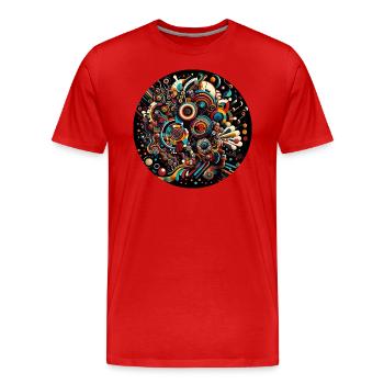 Afro Style Musique Arts, Explosion de Couleurs - T-shirt bio Premium Homme - rouge - Devant - Damien (186cm)