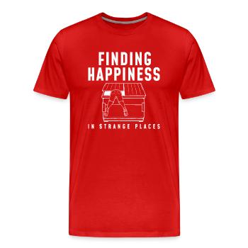 Bonheur Drôle de benne à ordures Plongée - T-shirt bio Premium Homme - rouge - Devant - Damien (186cm)