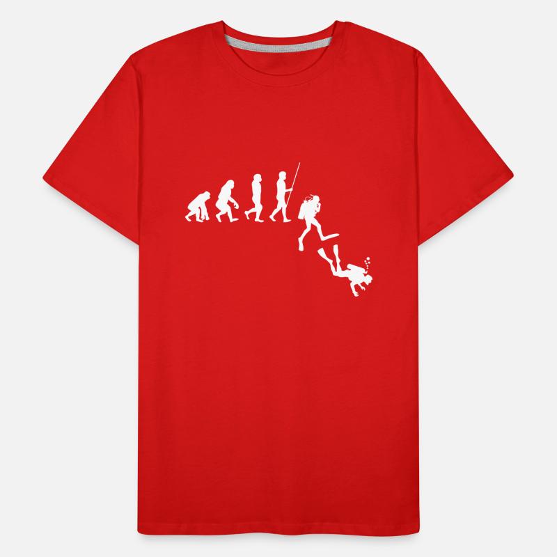Tauchen Evolution | Evolution Männer Premium Bio T-Shirt