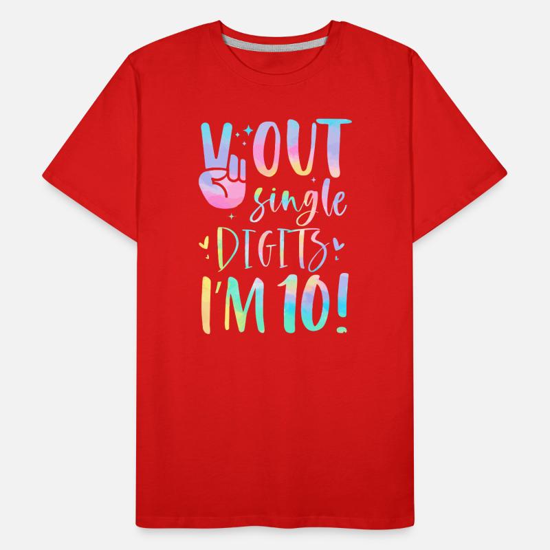 Peace Out Single Digits I'm 10 Year Old 10th Men's Premium Organic T-Shirt
