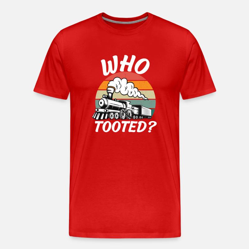 Wer hat es getan? - Männer Premium Bio T-Shirt - Rot