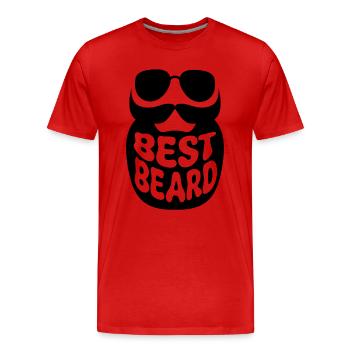 Best Beard - Men's Premium Organic T-Shirt - red - Front - Damien (186cm)
