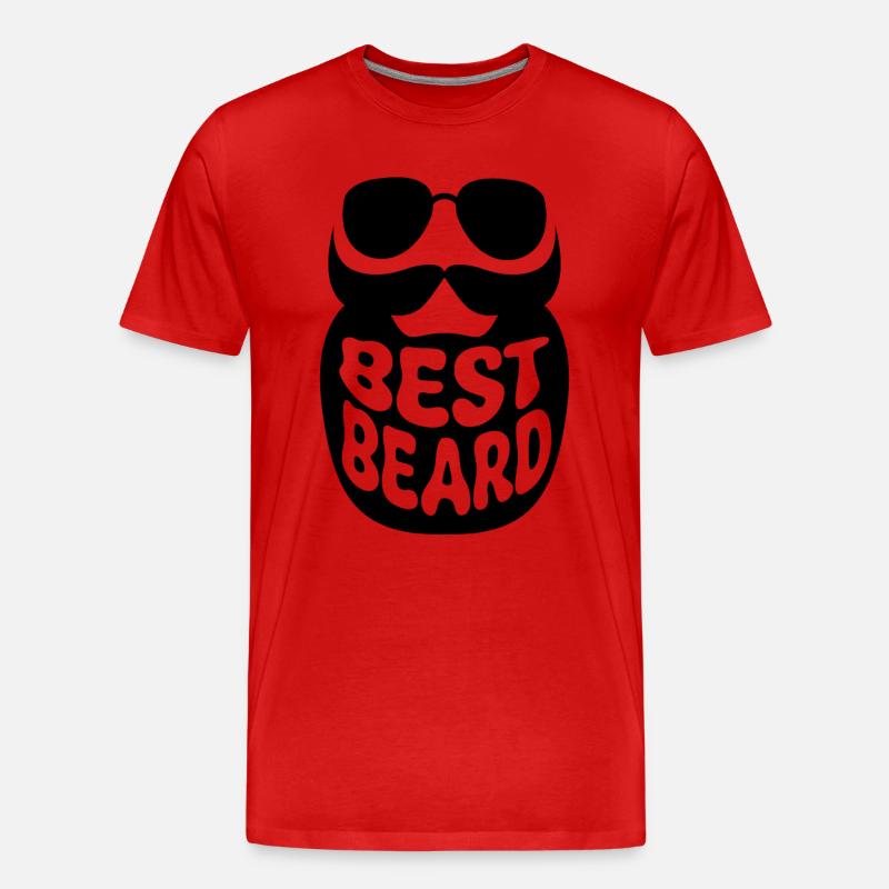 Bester Bart - Männer Premium Bio T-Shirt - Rot