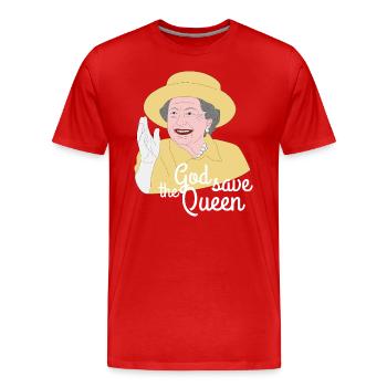 God save the Queen - Männer Premium Bio T-Shirt - Rot - Vorne - Damien (186cm)