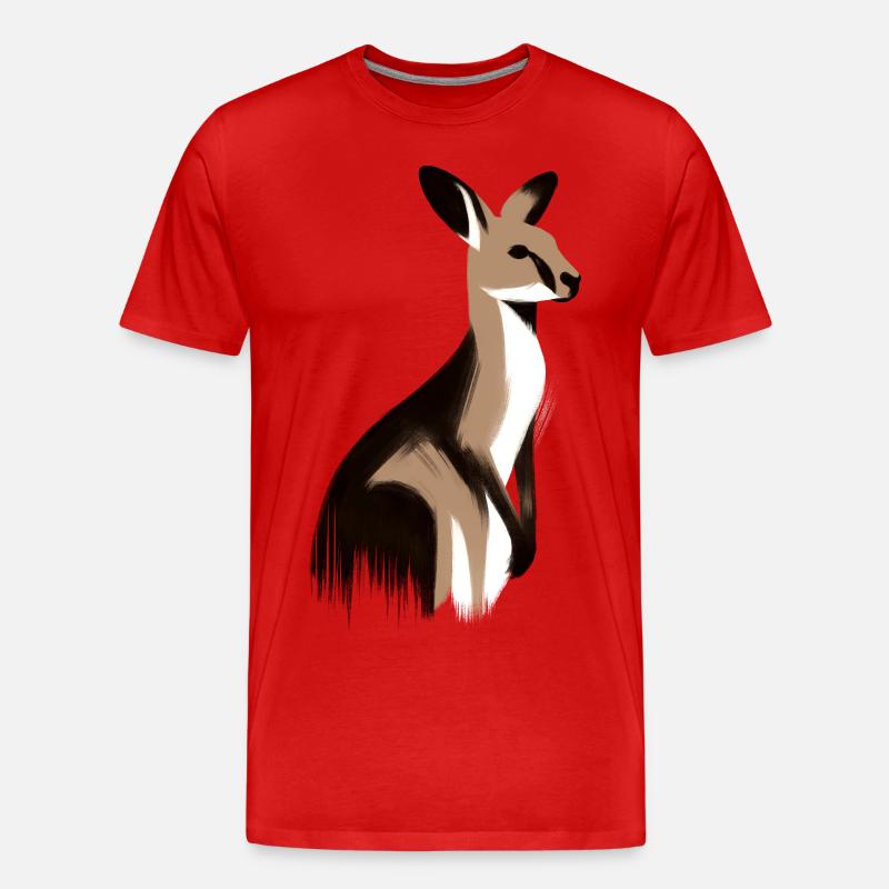 Känguru - Männer Premium Bio T-Shirt - Rot