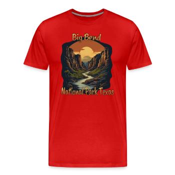 Big Bend National Park Vacations - Men's Premium Organic T-Shirt - red - Front - Damien (186cm)