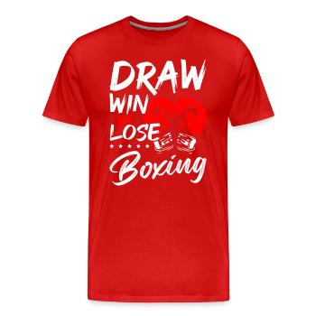 Draw Win or Lose Boxing - Men's Premium Organic T-Shirt - red - Front - Damien (186cm)