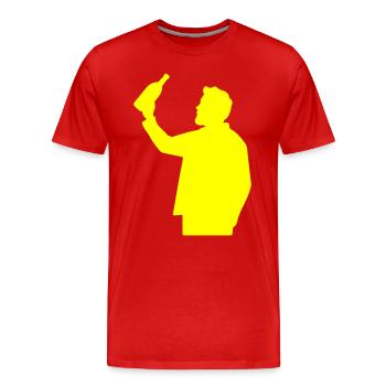 Drinking Man Party Celebrate Bottle - Men's Premium Organic T-Shirt - red - Front - Damien (186cm)