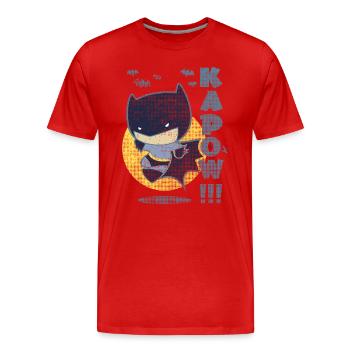 Little Hero Chibi Batman - Men's Premium Organic T-Shirt - red - Front - Damien (186cm)