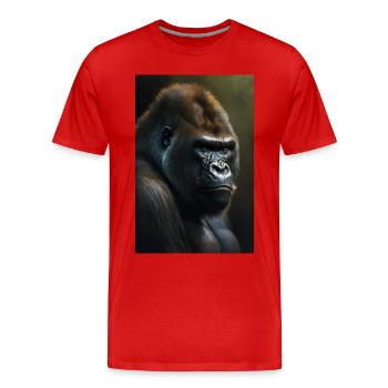 Gorilla Monkey Cool - T-shirt bio Premium Homme - rouge - Devant - Damien (186cm)