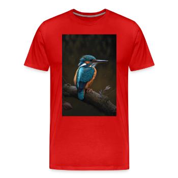 Kingfisher Kingfisher Bird Lover - Men's Premium Organic T-Shirt - red - Front - Damien (186cm)