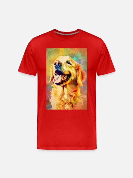 Labrador, Golden Retriever - Men's Premium Organic T-Shirt - red