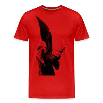 The Angel - Men's Premium Organic T-Shirt - red - Front - Damien (186cm)