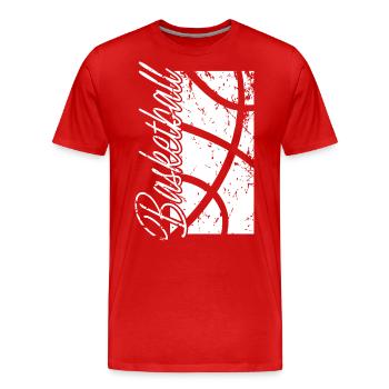 Basketball Basketballer - Männer Premium Bio T-Shirt - Rot - Vorne - Damien (186cm)
