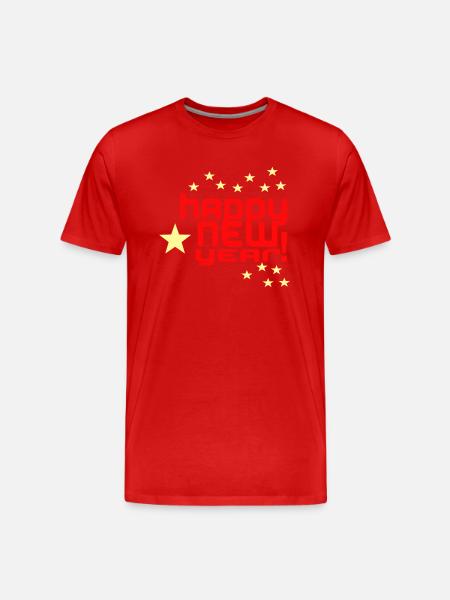 Happy New Year - Männer Premium Bio T-Shirt - Rot