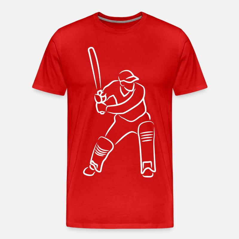 Cricket Junge - Männer Premium Bio T-Shirt - Rot