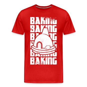 Pâtisserie amusante - T-shirt bio Premium Homme - rouge - Devant - Damien (186cm)