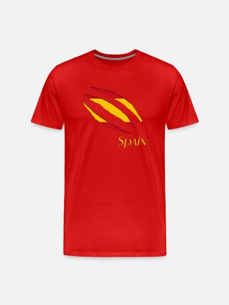Spain Spanien Espana - Männer Premium Bio T-Shirt - Rot