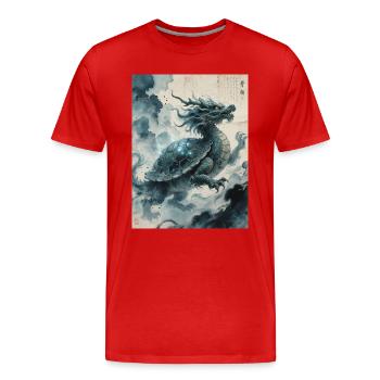 Les Abysses Sacrés : Xuangui – Éternité - T-shirt bio Premium Homme - rouge - Devant - Damien (186cm)