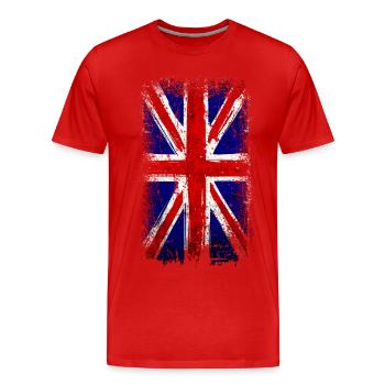 Union Jack Großbritannien - Männer Premium Bio T-Shirt - Rot - Vorne - Damien (186cm)