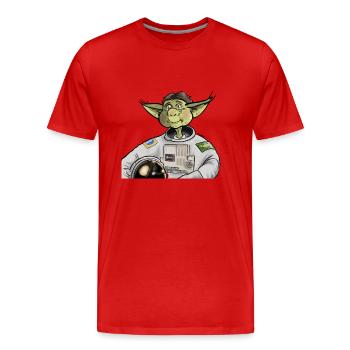 Space korrigan - T-shirt bio Premium Homme - rouge - Devant - Damien (186cm)