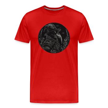 Médecin De La Peste, Gothique, Mort, Steampunk, Halloween - T-shirt bio Premium Homme - rouge - Devant - Damien (186cm)