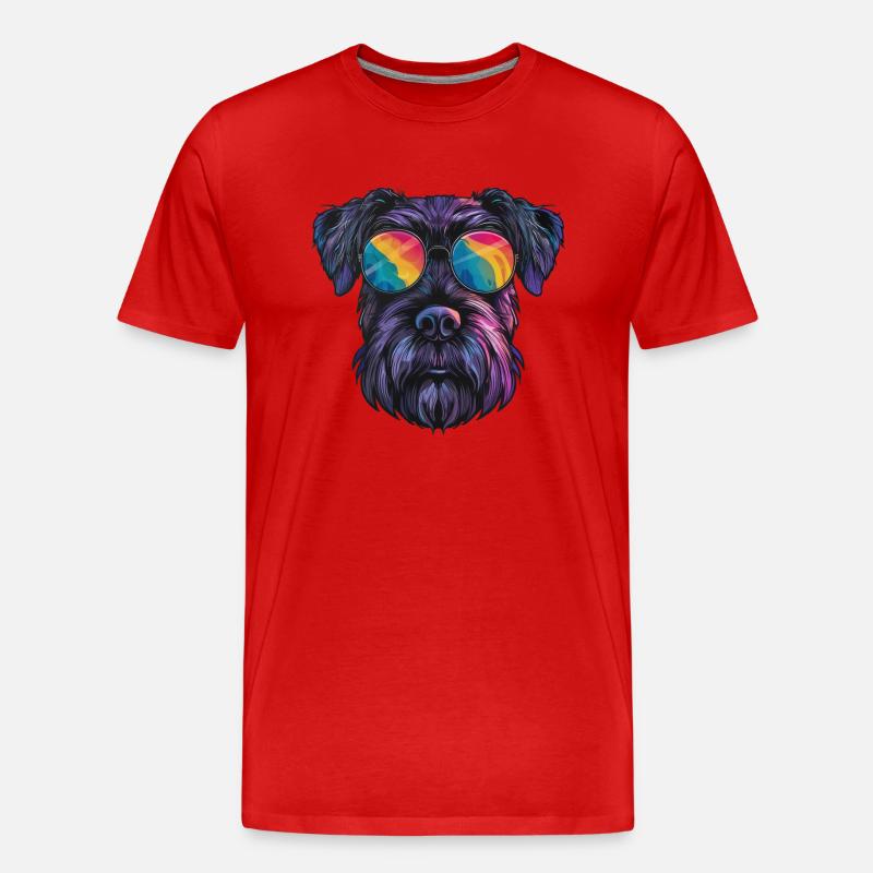 Schnauzer Géant, Schnauzer Géant, Chien - T-shirt bio Premium Homme - rouge