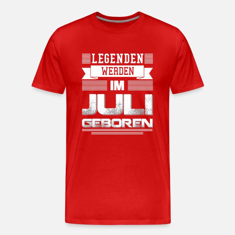 Juli - Männer Premium Bio T-Shirt - Rot